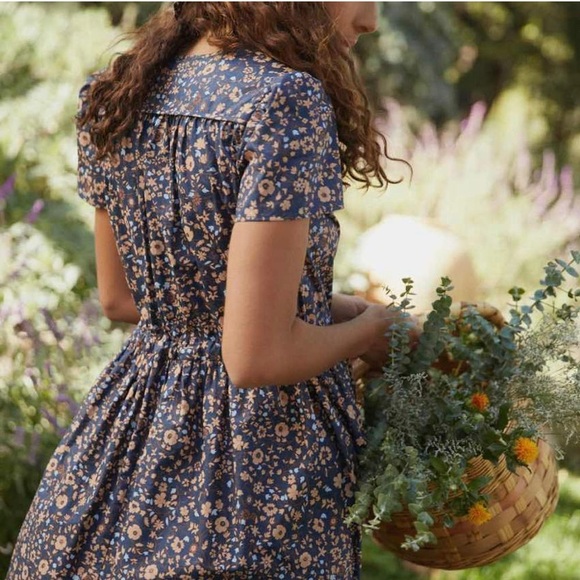 *Sold* Christy Dawn Dress in Navy Anemone - Picture 2 of 12